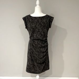 Ann Taylor Black and Gray Knit Dress